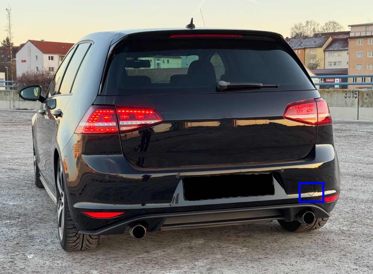 Capac carlig tractare/remorcare spate pentru VW GOLF 7 Non-Facelift